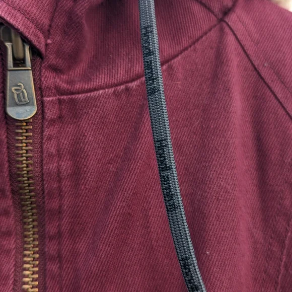 Hemp Hoodlamb HempworksThe Classic Winter Coat Hood Burgundy Small Vegan